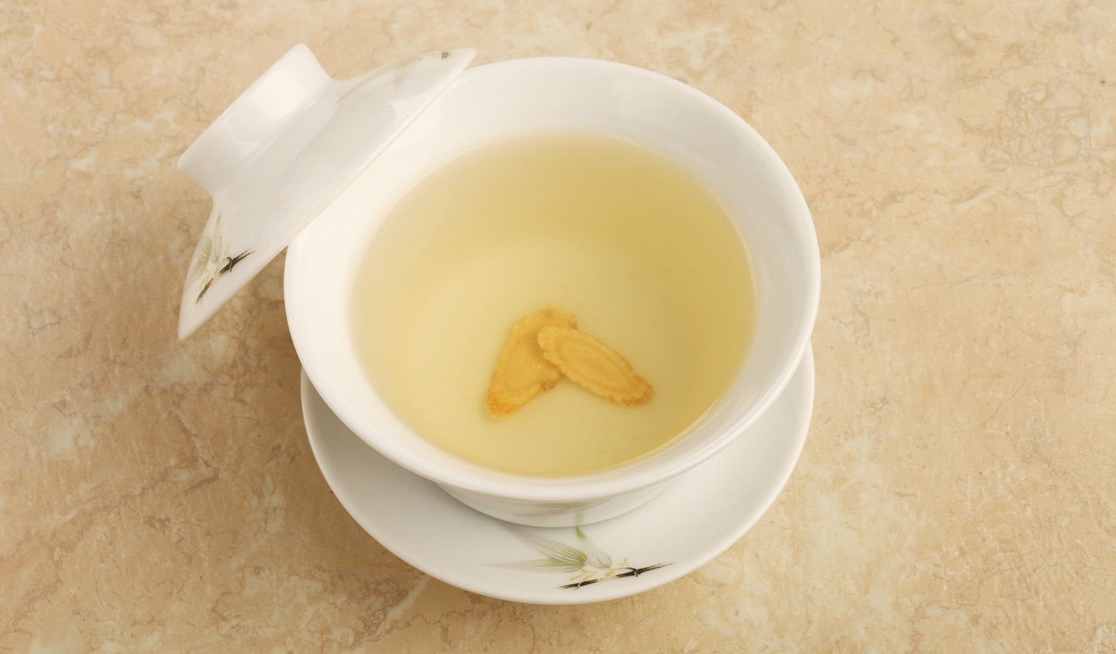 A cup of ginseng tea