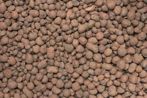 red clay balls used for seeds in no-till agriculture