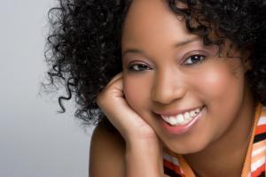 afro american woman with natural hair