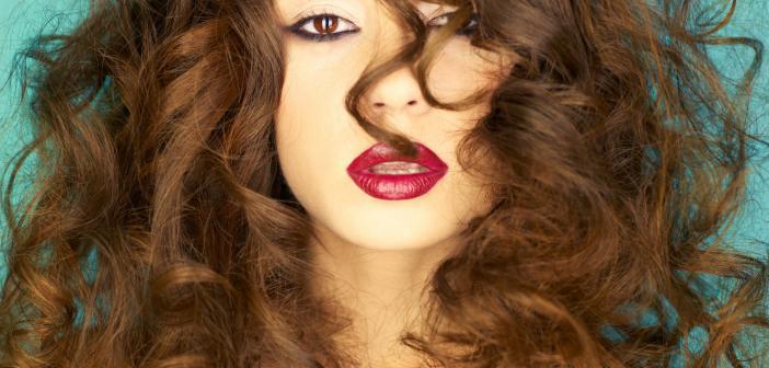 woman with long natural curly hair