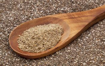 chia seed powder (grounded + raw chia seeds)